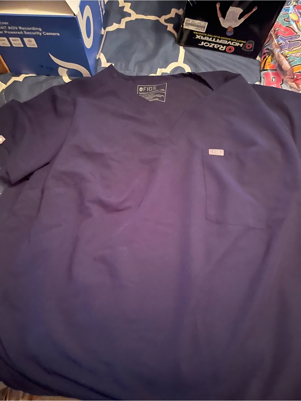 FIGS Women's Deep Navy Short Sleeve Pocket Tee